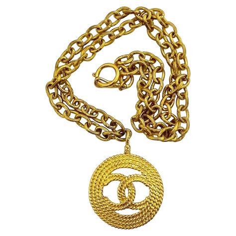 vintage chanel logo chain 80& 39|Chanel Necklaces .